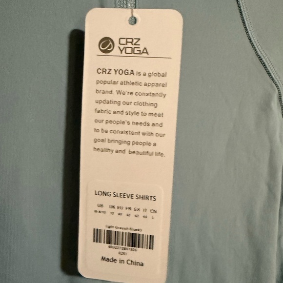 NWT CRZ YOGA Brushed Thumbhole Quarter Zip Long Sleeve Athletic Top Women’s M - Picture 4 of 8